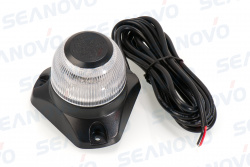 Огонь топовый накладной  пласт. черный LED белого цвета 360 градусов 10-30 вольт